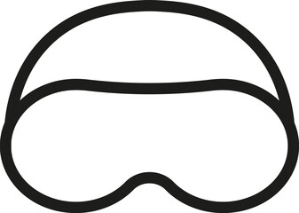 Sleep mask icon. Line style. Vector illustration.