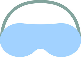 Blue sleep mask icon. Vector illustration.