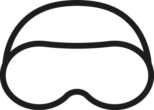 recommend clip art: Sleep mask icon. Line style. Vector illustration.