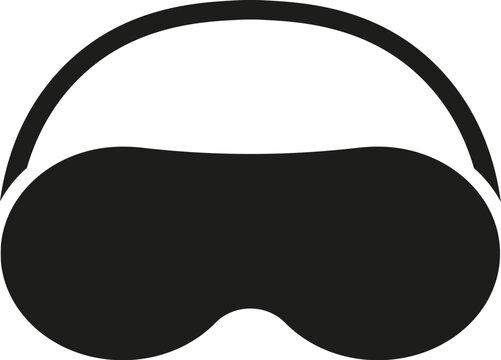 recommend clip art: Black sleep mask icon. Vector. Flat design.	