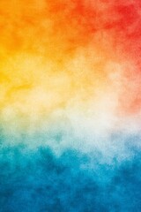 Obraz premium A softly blurred, grainy gradient artwork transitioning from cool blues to warm reds, creating a serene, calming effect