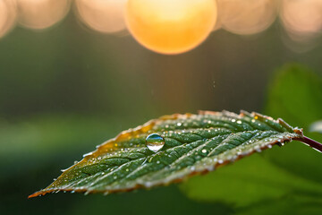 dew drops on a leaf