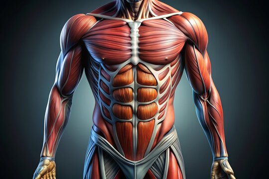 transverse abdominis muscle anatomy diagram technical detailed internal obliques external obliques navel belly button mood serious style gradient color dark concept medical medical physiology