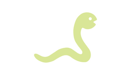 黄緑色のヘビのイラスト