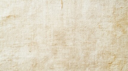 Fototapeta premium Light beige canvas texture with visible fibers and subtle wear creating a rustic and handmade aesthetic for vintage looks