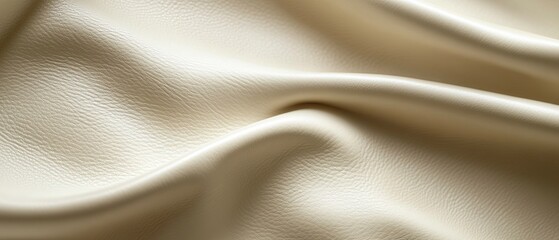 Beige leather texture with detailed creases and a matte finish highlighting luxury craftsmanship and natural imperfections