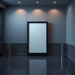 Obraz premium a clean and minimalistic image of an empty cinema poster panel