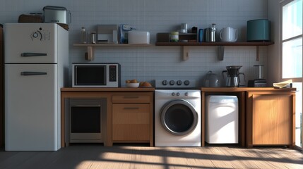 Fototapeta premium Pictures of appliances Can be used to create various graphical models.