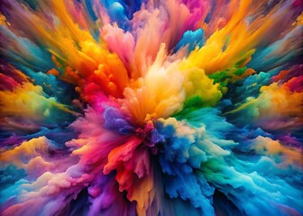 Vibrant colors colliding in a sensory overload