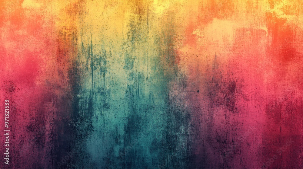 Wall mural abstract vintage background with multicolored gradient and texture