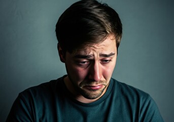 Young Man Sadness Portrait