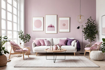 modern living room with sofa