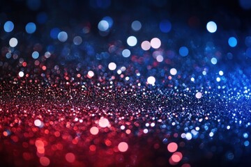Abstract Glitter Background with Bokeh Lights