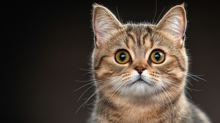 Obraz premium Shoot a detailed close up of a curious cats mesmerizing eyes reflecting a sense of mystery and elegance in digital oil painting technique