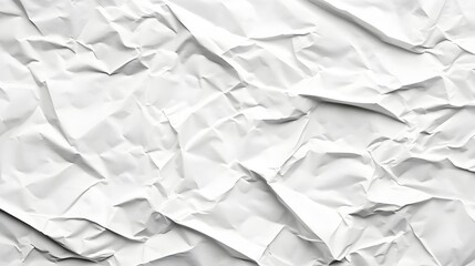 Obraz premium Glued Wrinkled White Paper Poster.