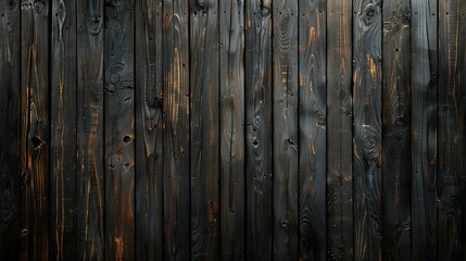 Fototapeta premium Charred Wooden Planks Background