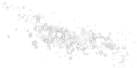 Obraz premium White glowing light effect with many glitter particles. Starry cloud with dust. Magic christmas decoration. Luminous bokeh softly shimmering white light. Light abstract glowing lights. PNG.