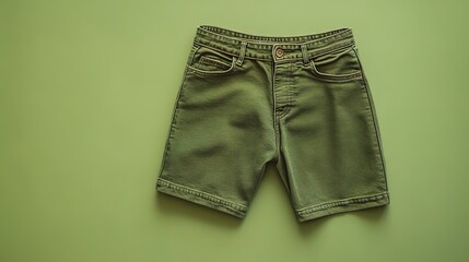 Bright blue shorts on a blue background for a monochrome effect.