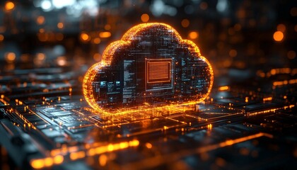 Futuristic 3D Data Storage System with Document File Visualization, futuristic 3D visualization of a data storage system, highlighting a document file within the setup.