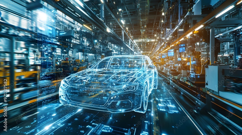 Poster a digital twin model controlling and optimizing the of a highly automated,technologically advanced i