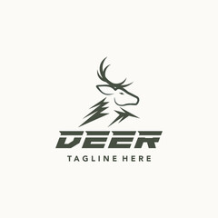 Fototapeta premium Buck Deer Logo, Simple Vector of Buck Deer, suitable for your design need, logo, illustration, animation, etc.