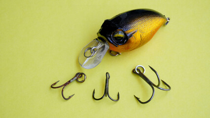  Crankbait, artificial bait for fishing, replacing old fishing hooks with new ones    