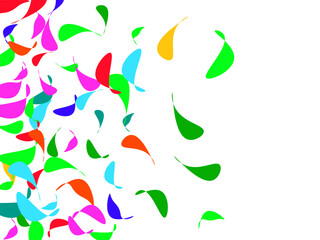 Cute illustration with neon pink, blue, purple butterfly silhouette.  Outline, contour illustrations.