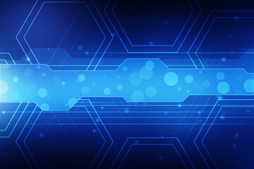 2d illustration Abstract futuristic electronic circuit technology background
