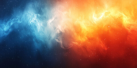 Naklejka premium Abstract background with fiery orange and cool blue