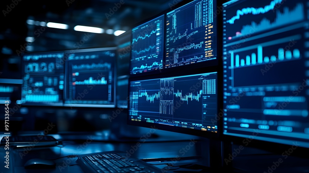 Poster cutting-edge ai-driven financial planning dashboard with dynamic data visualizations for informed in