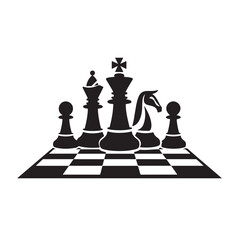 Chessboard Logo Design Representing Strategy, Competition, and Intelligence © Edo