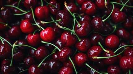 Close-up of Ripe Cherries