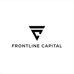 Naklejka premium Frontline Capital Logo Design