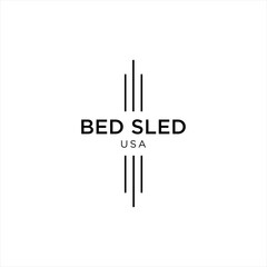 Bed Sled USA - Minimalist Logo Design