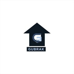 Gubrak Logo Design - Handshake Inside Letter G