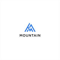 Mountain Logo Design with Letter M