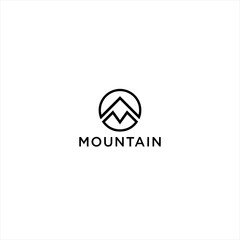 Mountain Logo Design with Minimalist Style