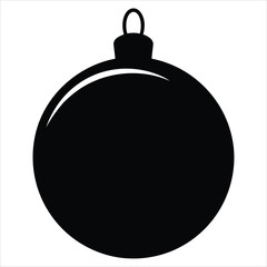 Obraz premium Christmas Tree Ornament Silhouettes for Seasonal Design. 