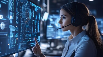 Woman In A Tech Support Role