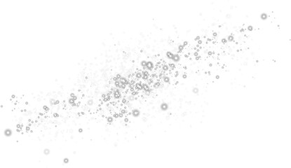 Obraz premium White glowing light effect with many glitter particles. Starry cloud with dust. Magic christmas decoration. Luminous bokeh softly shimmering white light. Light abstract glowing lights. PNG. 