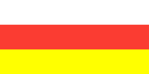 Flag of Republic of North Ossetia&ndash;Alania (Russian Federation, Russia) North Osseti Alania