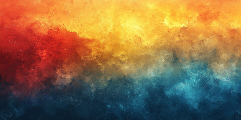 Obraz premium Abstract watercolor background in red, yellow, and blue.