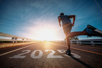 Starting to new year,The readiness of leaders, vision and new ideas are beginning in 2025.Concept...