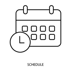 schedule concept line icon. Simple element illustration. schedule concept outline symbol design.