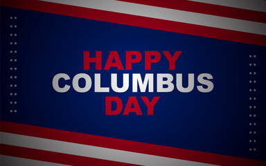 Fototapeta premium Happy Columbus Day Greeting Card