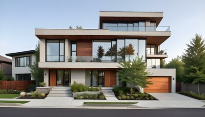 Fototapeta premium A modern multistory residential building
