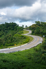 Road No.3 in Pua District, Nan Province, THAILAND.
