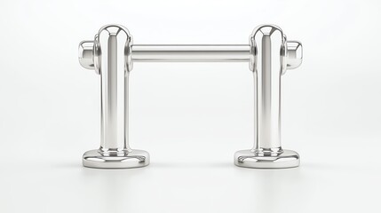 A sleek, modern metal handle with a polished finish, ideal for contemporary design projects and home renovations.