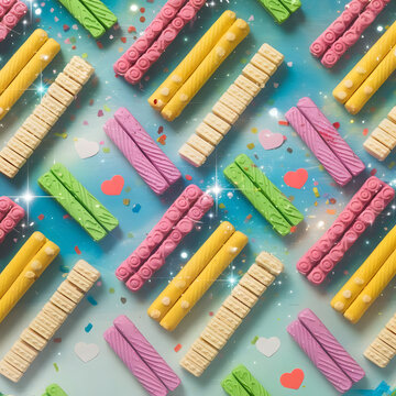 Background of colored pepero