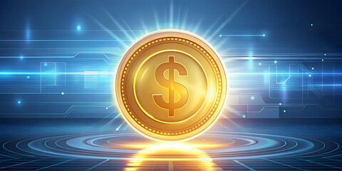 Flat Abstract Glowing Banknotes in Digital Art: A Creative Vector Illustration Symbolizing Future Financial Management and Smart Spending in a Vibrant Digital World